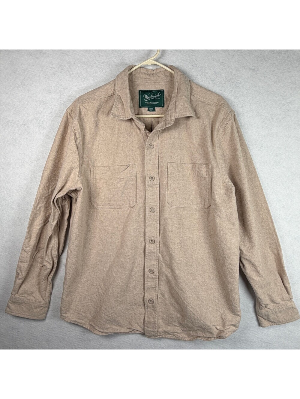 Woolrich The Green Label Collection Beige Button-Up Shirt Large